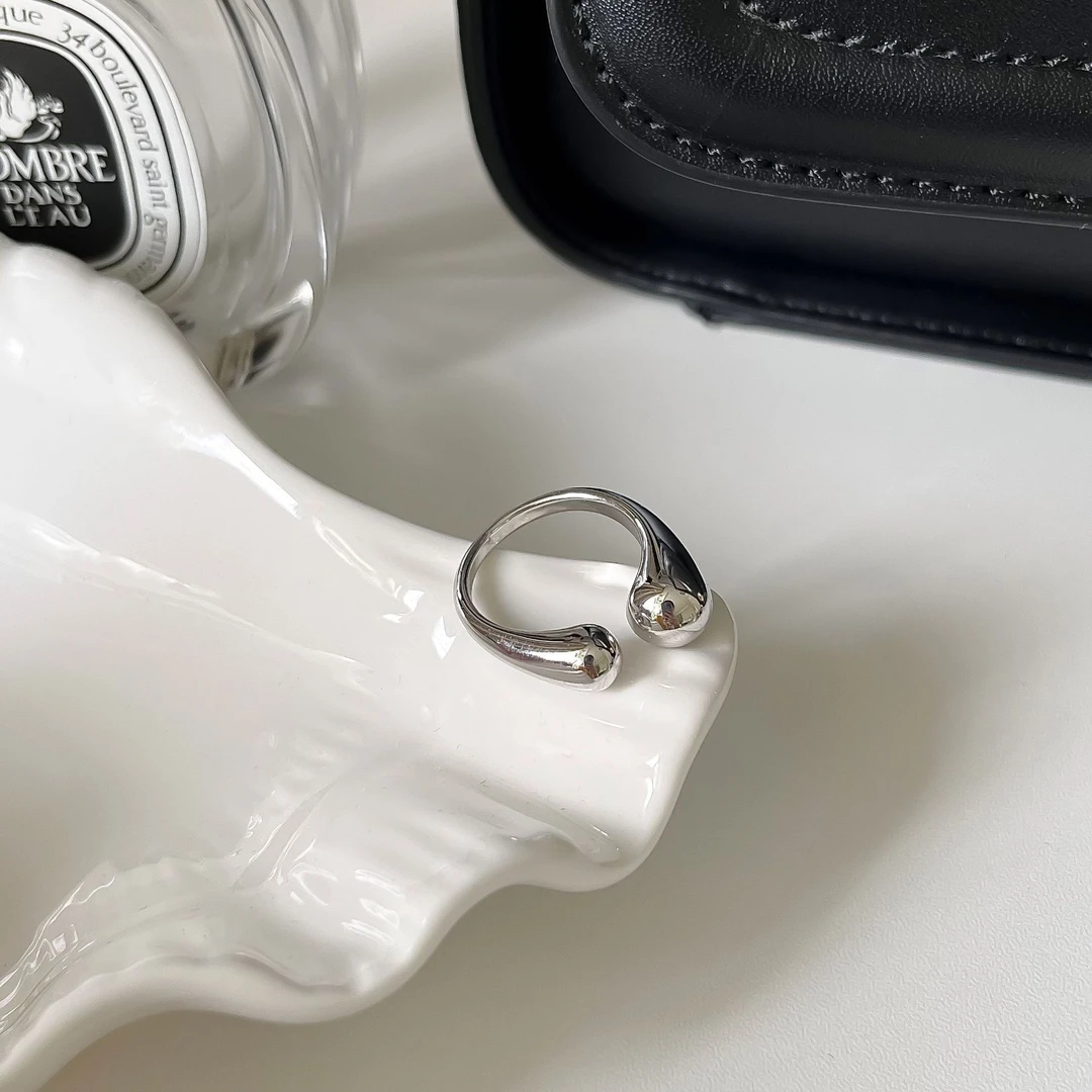 钛钢戒指 Sunshine【水滴戒指】可调节韩系指环