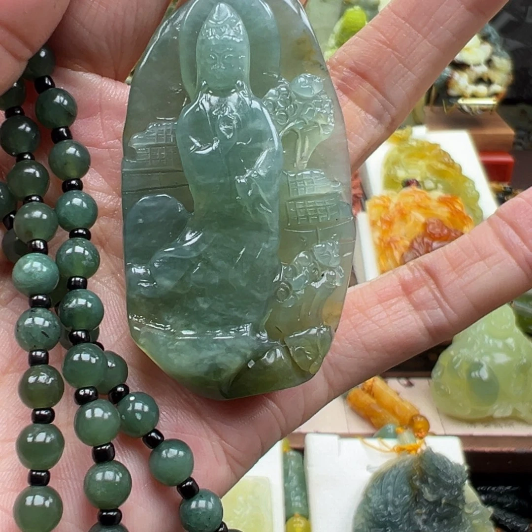 岫玉未镶嵌挂件挂件