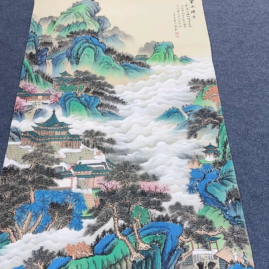 国画作品小姐姐放漏中