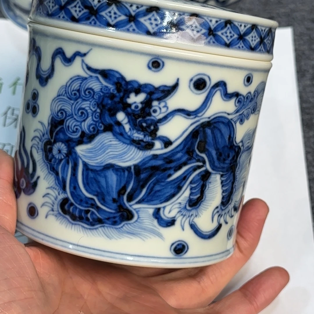 瓷杯子当代仿古精品全手工