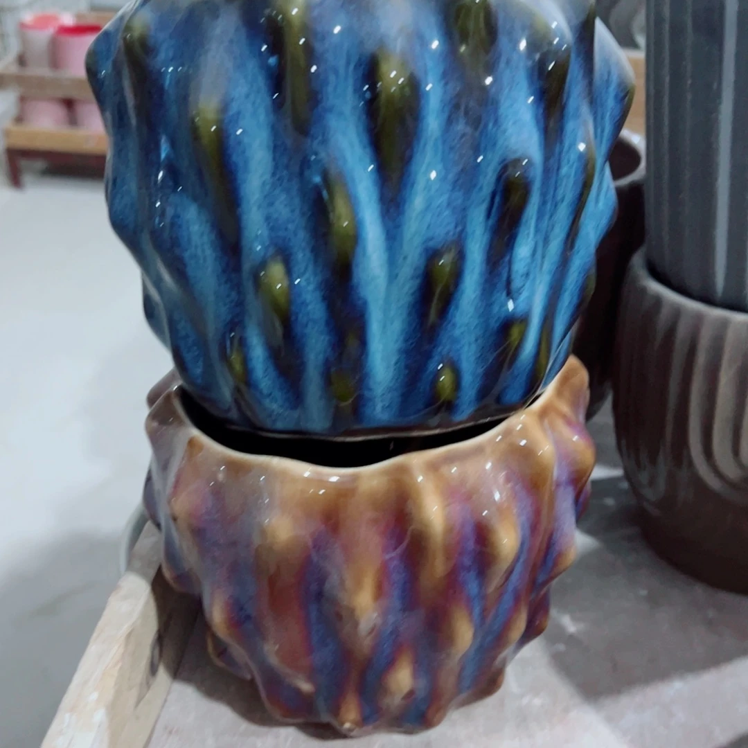 有孔，陶瓷花盆满10米包邮发货