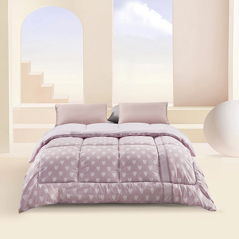 水星家纺秋冬ins粉上新负离子抗菌舒柔静眠加厚暖绒被