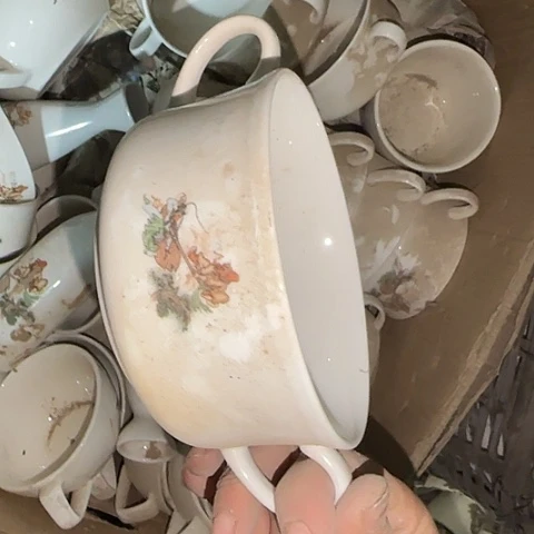 瓷片国营厂库存微瑕11.5厘米