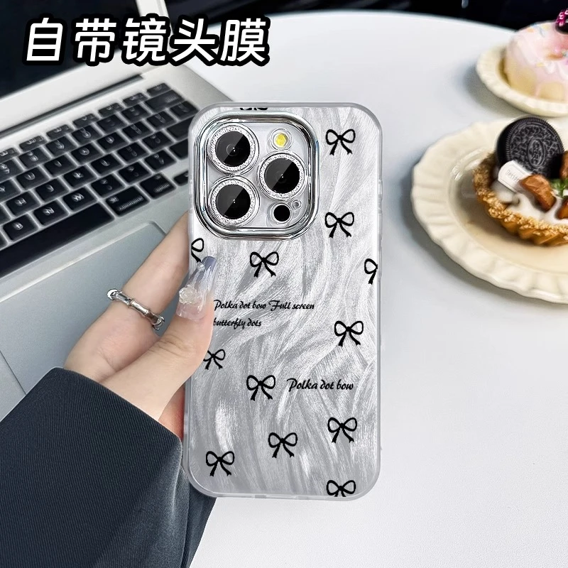 小米15防摔civi手机壳xm全包14红米K80蝴蝶结note13保护壳适用por