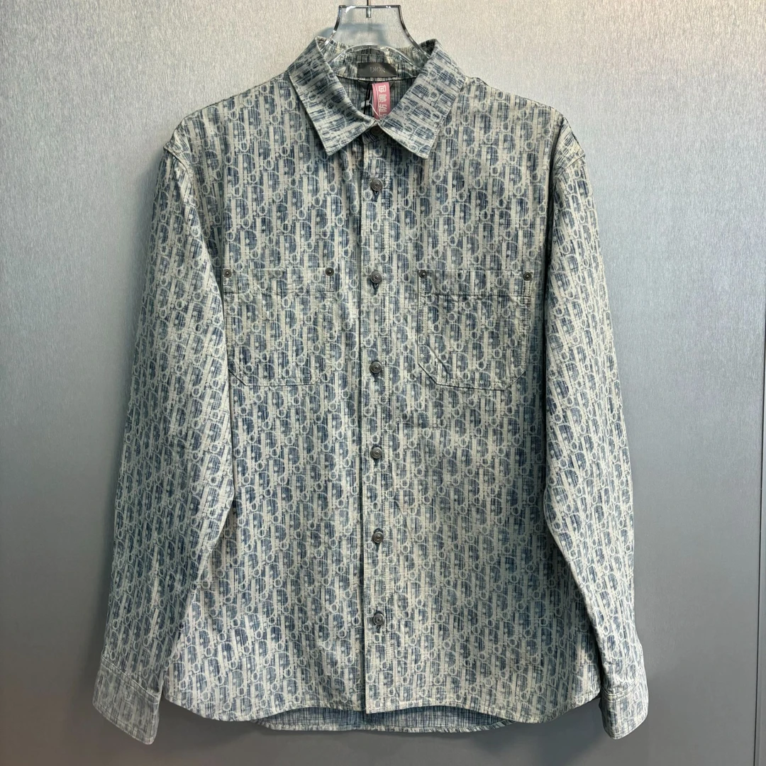 未使用 DIOR/迪奥 Oblique满印衬衫40码2552407