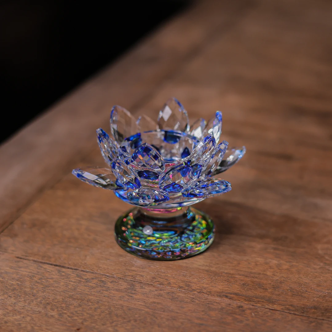 纳兰-蓝色莲花烛台（Q9221）