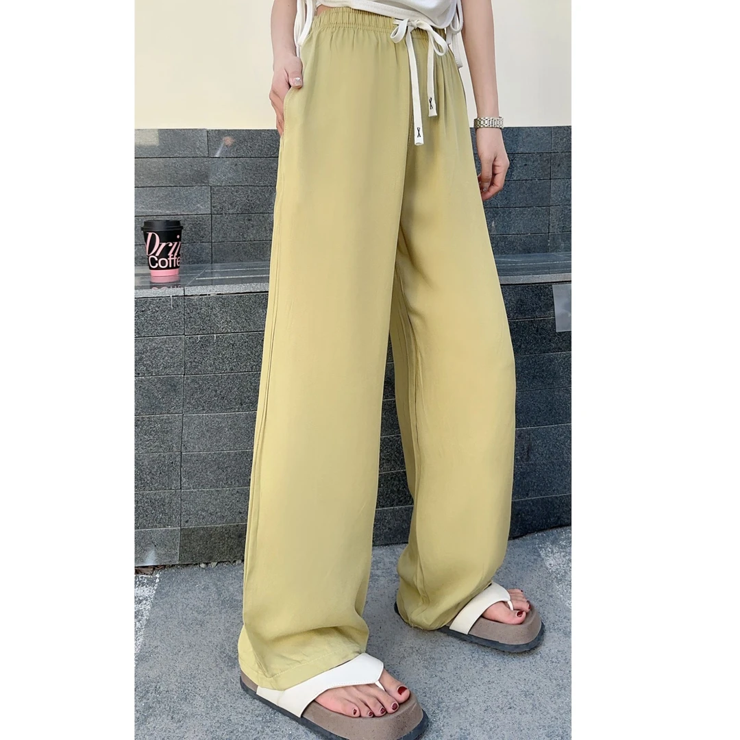 2025-女士五彩斜纹高品凉快直筒裤 810