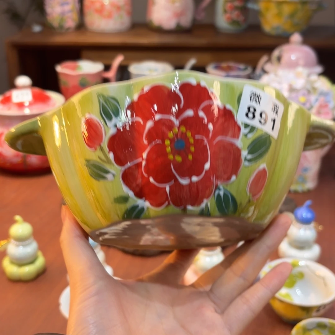 瓷片景德镇手绘高温釉下彩陶瓷茶具