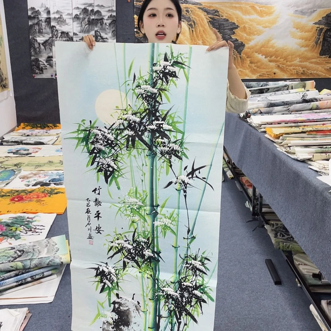 国画作品小姐姐放漏…