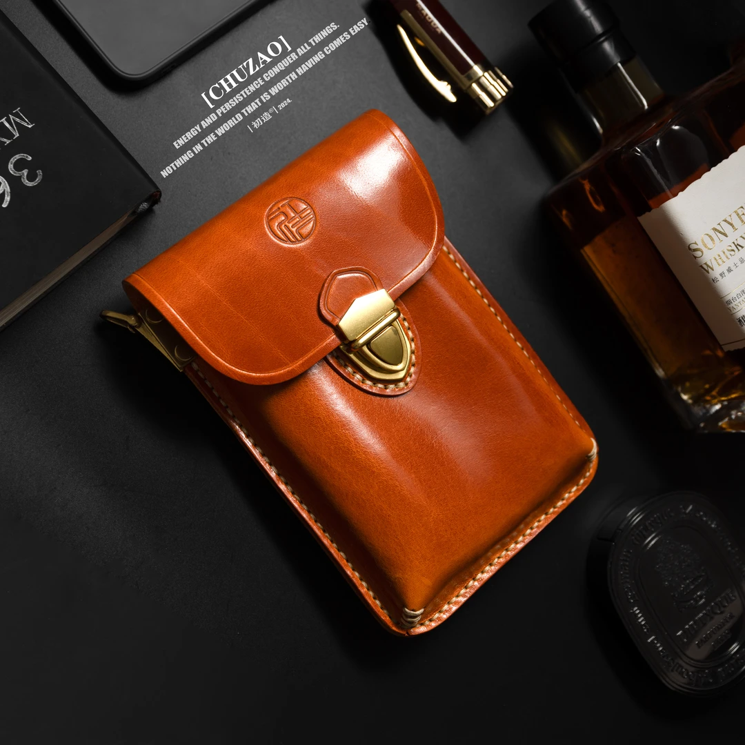 首饰袋 【初造】文玩收纳挎包高级穿搭防水复古轻奢皮质（颜色可选）