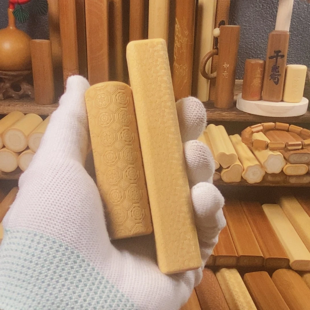 实心玉竹文玩手把件