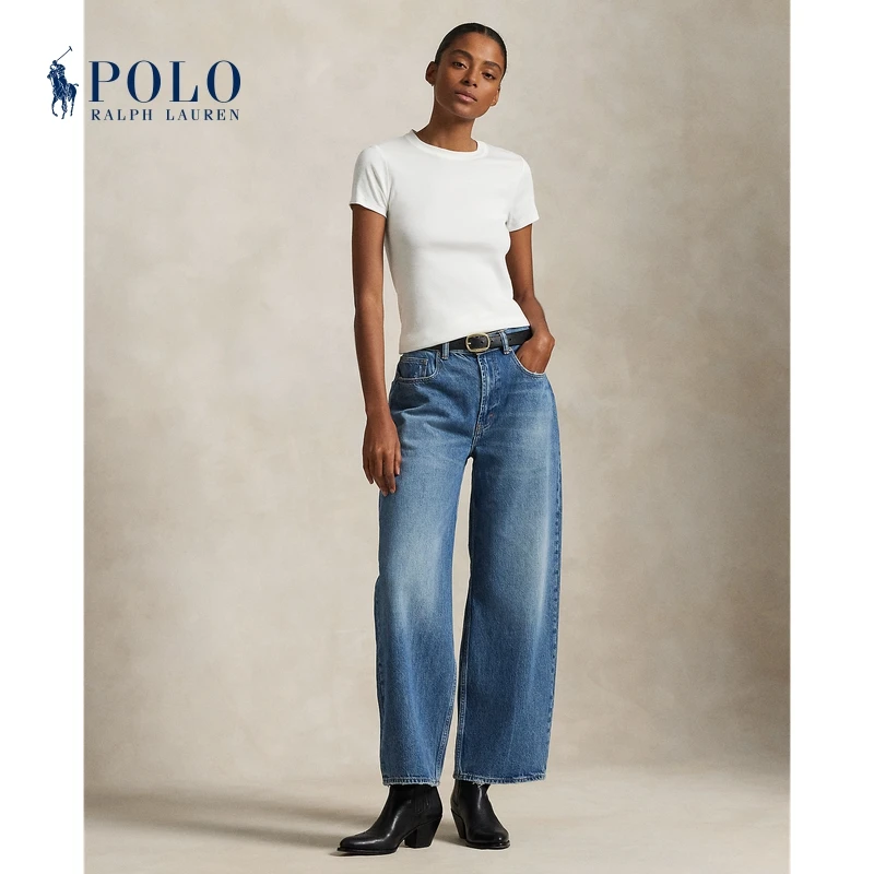 Ralph Lauren拉夫劳伦女装 宽松版型棉质阔腿牛仔裤211969380