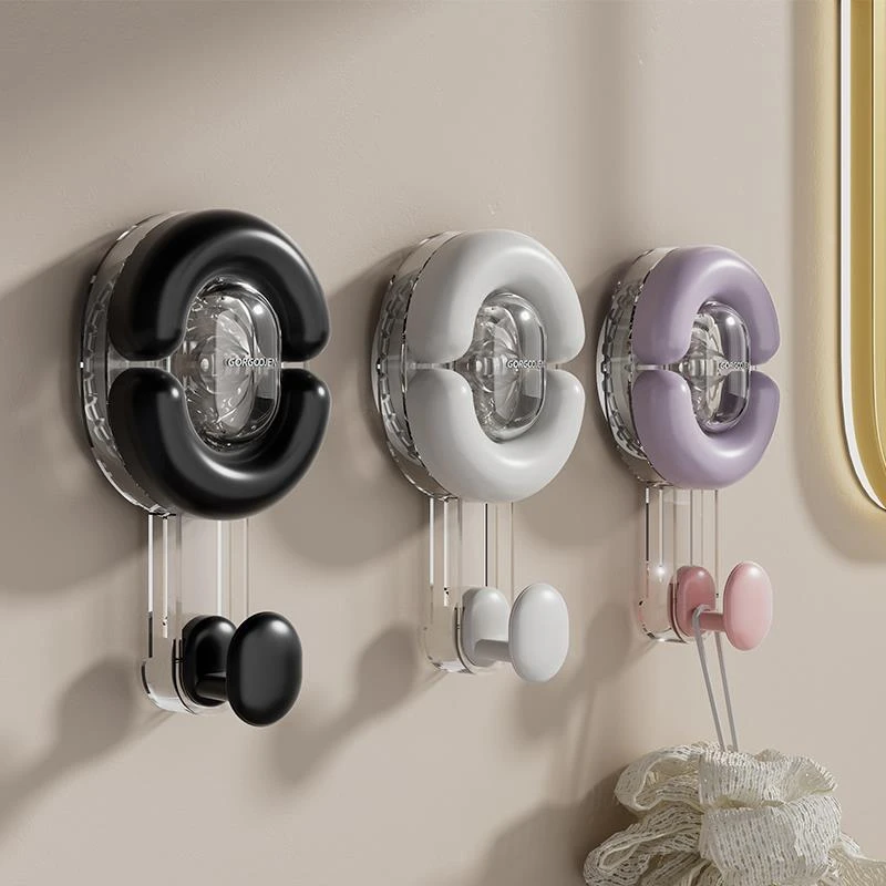 吸盘挂钩粘钩免打孔无痕强力厨房承重粘胶浴室门后墙壁上粘贴挂钩