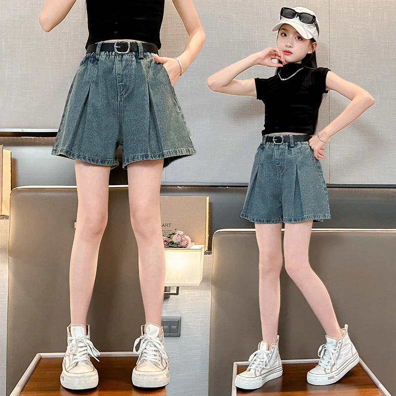 女童牛仔短裤夏季2025新款儿童夏天裤子女大童薄款短裤时髦洋气潮