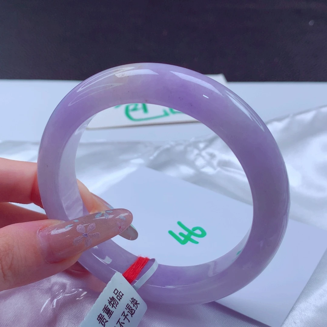 翡翠手镯未镶嵌天然缅甸翡翠A货手镯 46号