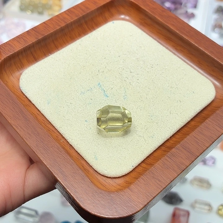 水晶珠宝半成品银S925镶嵌黄水随型打孔定制不退换