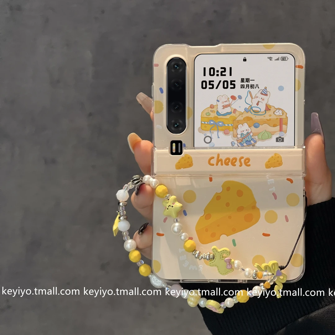 黄色波点芝士适用小米Mixflip2三星zflip7fe华为puraX典藏折叠屏