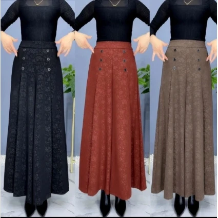 （BB203）夏季垂感裙裤大脚口高档阔腿裤宽松坠垂甩裤高腰女裤中年