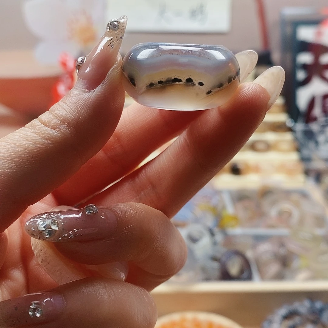 月***海玛瑙/玉髓戒指未镶嵌