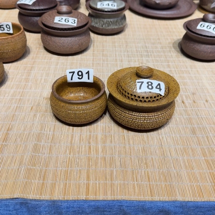 杯孛**象粗瓷茶具素胎无釉盖碗