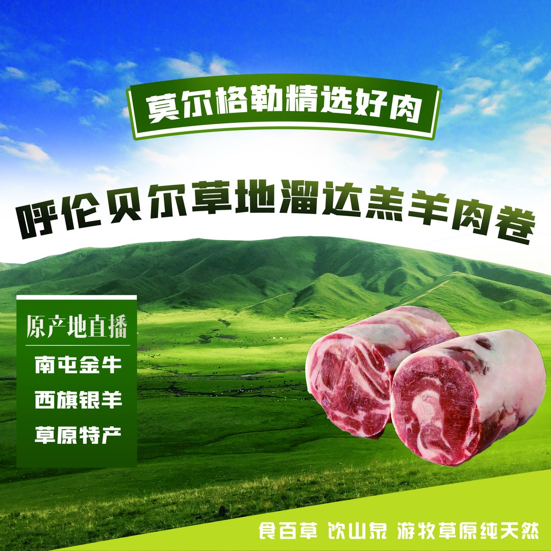 采用呼伦贝尔天然草饲草地溜达羊肉肉卷呼伦贝尔品质
