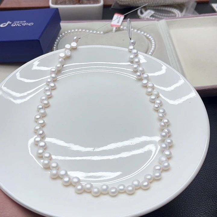 钛钢淡水珍珠珍珠项链2