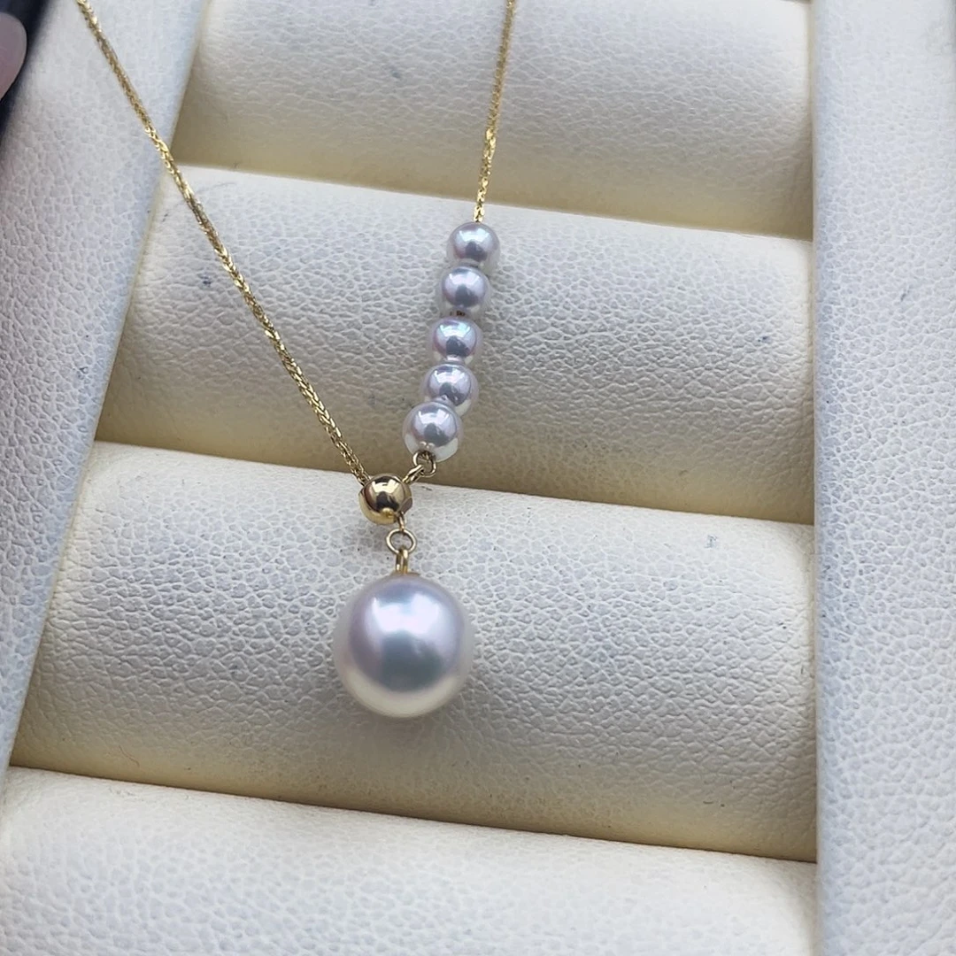 18K金镶嵌颈饰海水珍珠