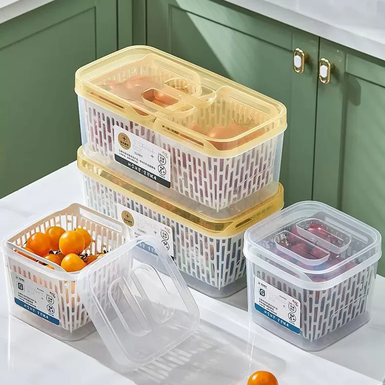 冰箱双层沥水收纳盒