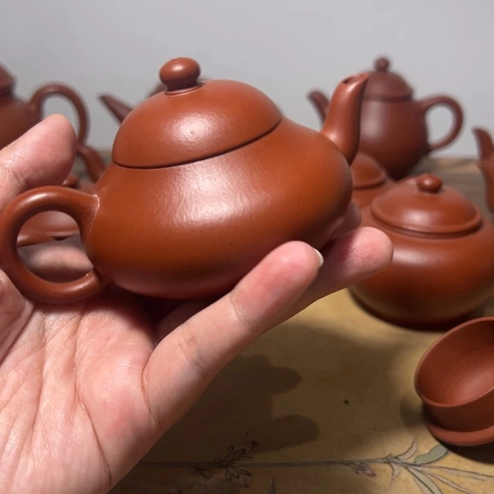 品***活茶壶紫砂赵庄朱泥推板窑