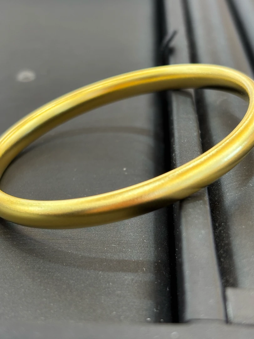 [长恋黄金]泥鳅背手镯古法传承足金礼物