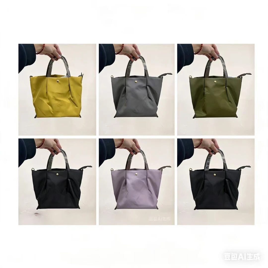 五色可选尼龙托特包 简约设计轻便手提包