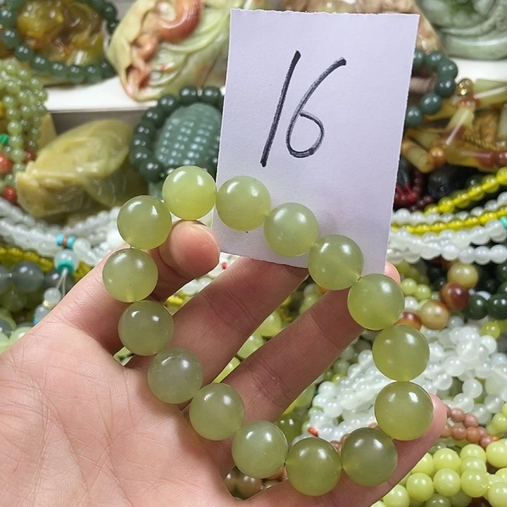 未镶嵌蛇纹石玉手链