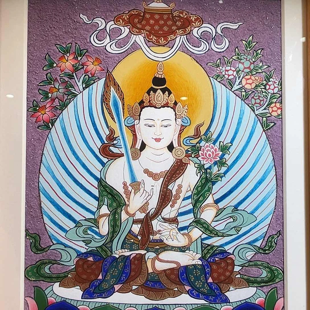 吊坠青海热贡纯手绘虚空