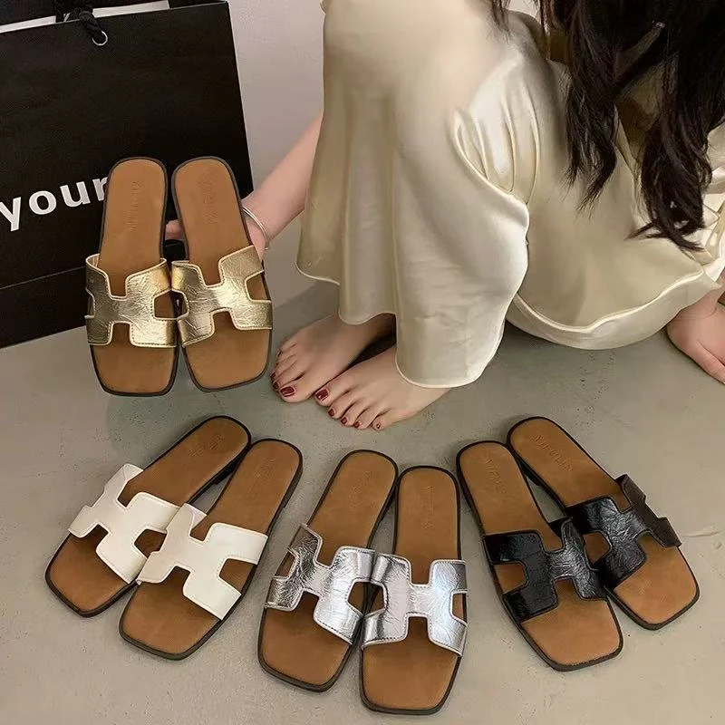 夏休闲款法式拖鞋女新款仙女风拖鞋6602