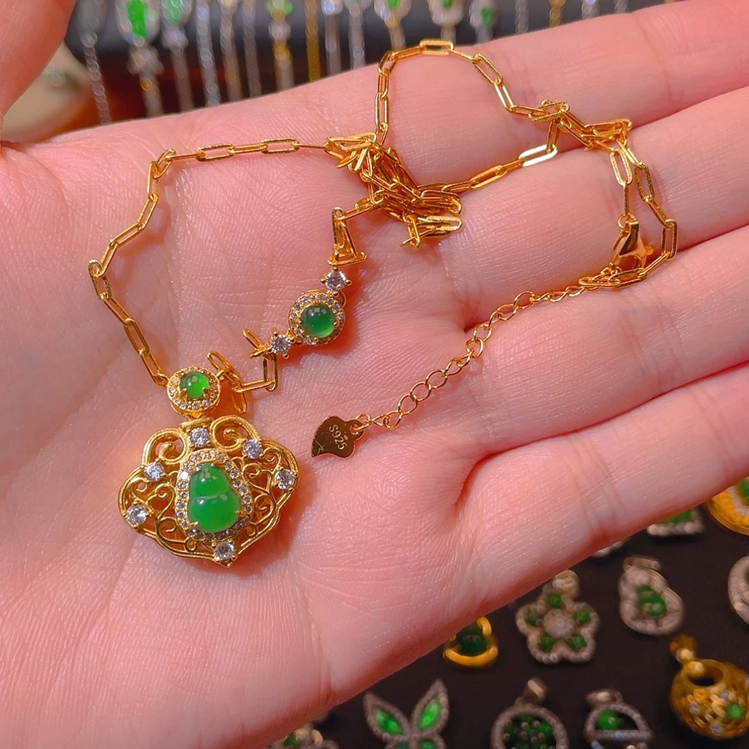 *****翡翠银S925镶嵌吊坠(不含链)