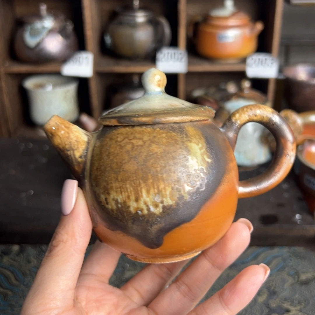 杯柴烧茶器中白壶
