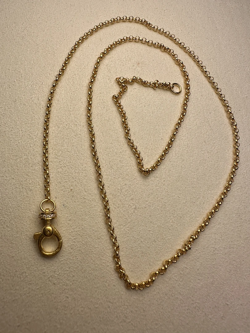 足金999项链配跑环