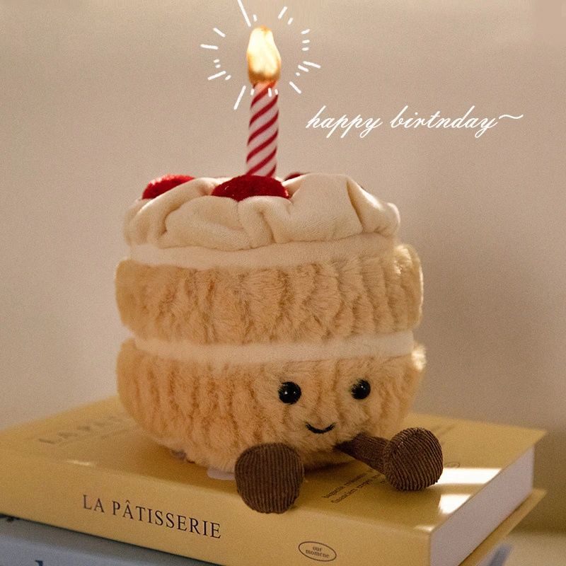 趣味生日蛋糕玩偶柔软公仔毛绒玩具陪伴玩偶床伴娃娃