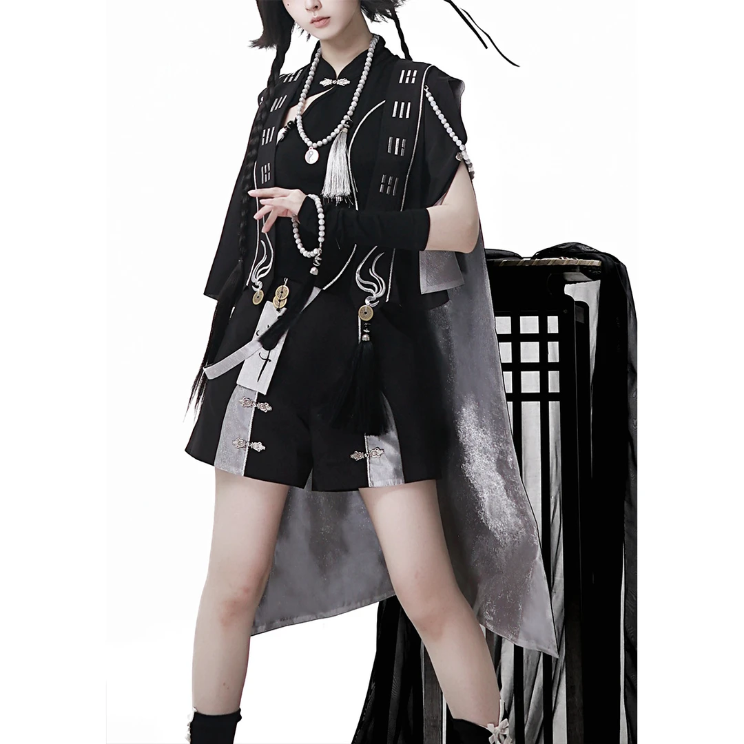 锦慕诡止先生中式暗黑系中性哥特Lolita项链外衣上衣短裤护腕套装