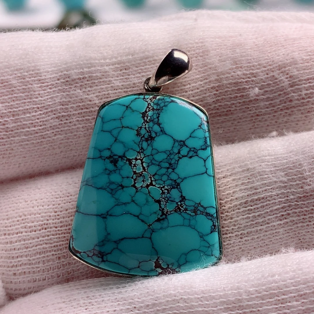 银S925镶嵌绿松石珠宝奇石