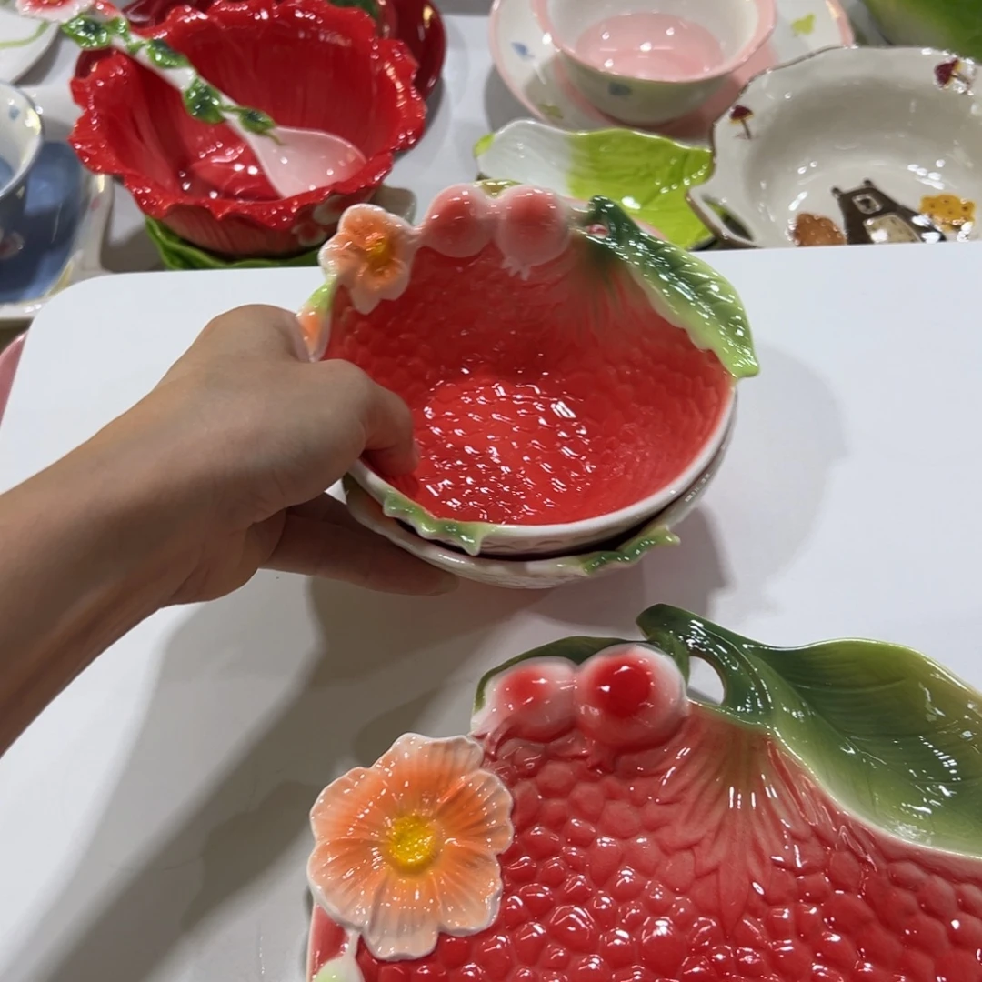 摆件6个碗4个盘微瑕！