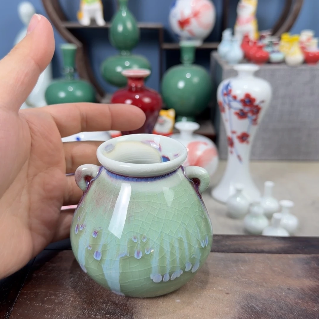 陶瓷手工小花器摆件