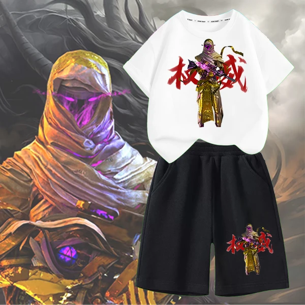 和平精英沙丘之主木乃伊同款纯棉男童夏装套装中大童夏季爆款潮牌