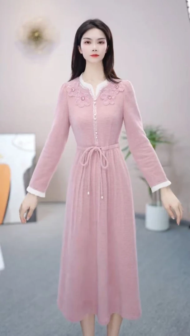 【依橙服饰】 X531 #  新款  2025  减龄  优雅 连衣裙