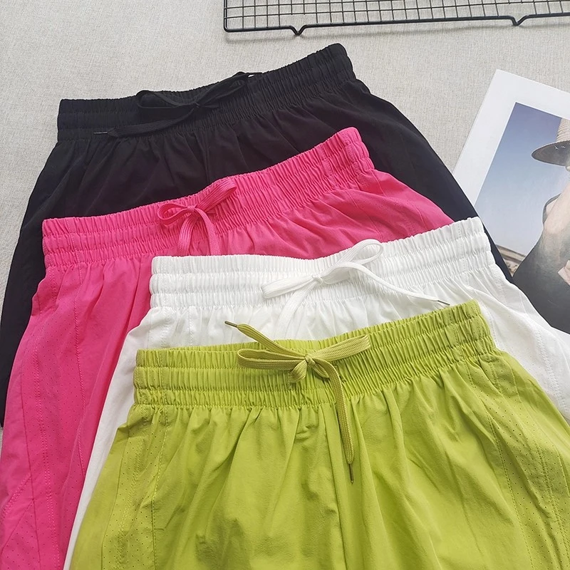 跑步运动短裤女夏假两件防走光透气速干普拉提瑜伽训练三分健身裤