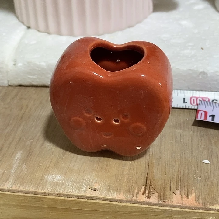 陶盆有孔 瑕疵针孔漏釉介意勿拍口 2高6