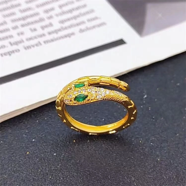 抖音好物戒指 开口可调节时尚蛇戒指爆款