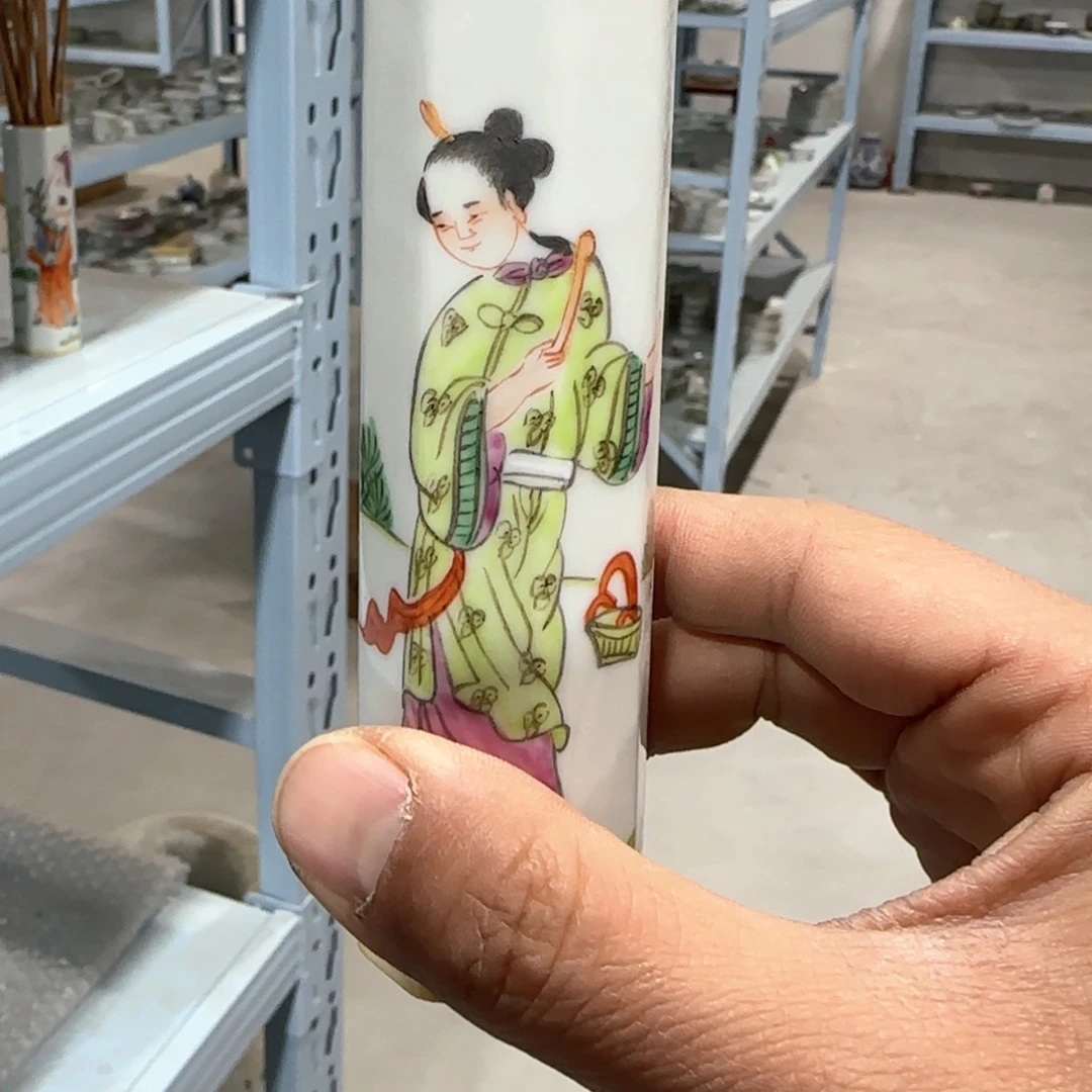 瓷片摆件手绘瓷器处理了吧