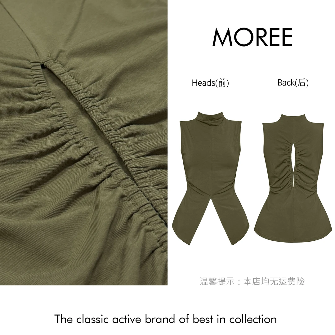 【MOREE】 Nos ingénieurs小众开叉设计上衣-Z708
