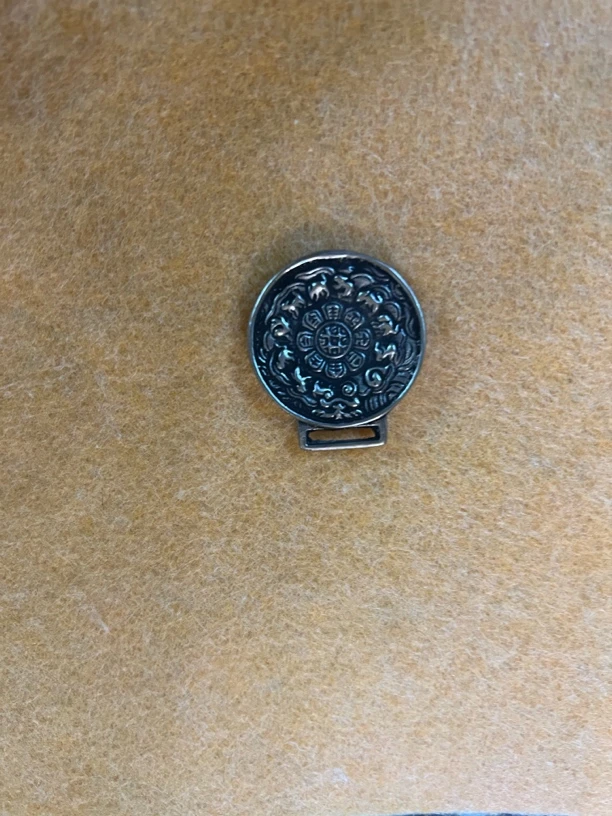 铜吊坠 藏族九宫八卦牌小尺寸随身装饰品带挂环